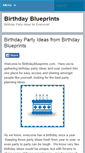 Mobile Screenshot of birthdayblueprints.com