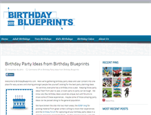 Tablet Screenshot of birthdayblueprints.com